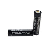 Two 18650 3.7V usb-rechargeable lithium-ion 3500mAh 12.95Wh batteries (each order comes with one battery and usb charging cable) - Star Tactical
