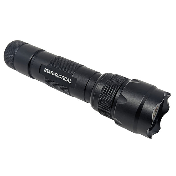 Star Pro black aluminum handheld tactical flashlight by Star Tactical