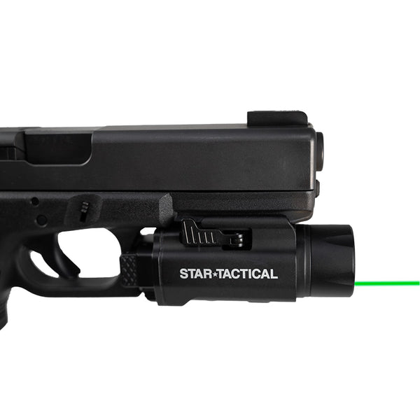 star lux plus flashlight laser combo mounted on pistol