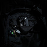 star lite tactical flashlight and vesta folding knife in a backpack