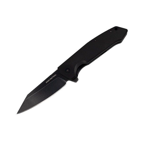 Star Tactical Pallas D2 steel blade folding knife open