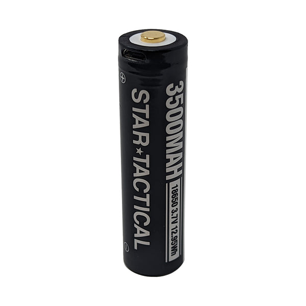 18650 3.7V usb-rechargeable lithium-ion 3500mAh 12.95Wh battery - Star Tactical