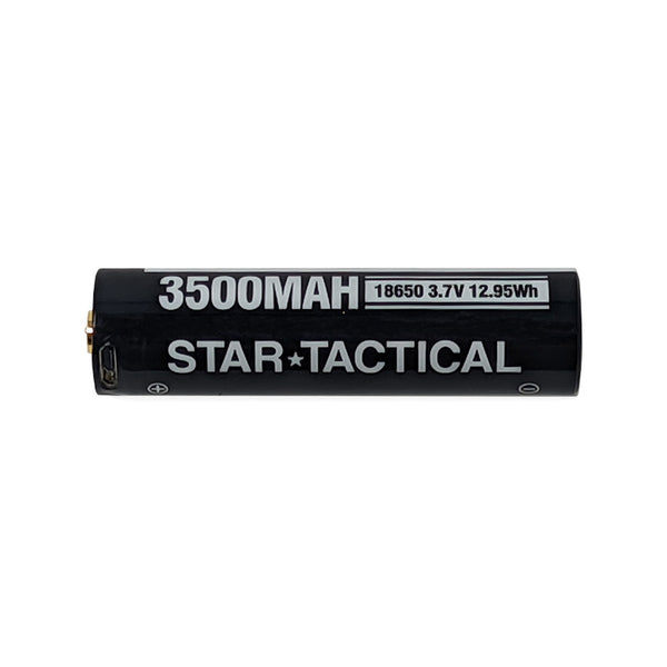 18650 3.7V rechargeable lithium-ion 3500mAh 12.95Wh battery with usb port - Star Tactical