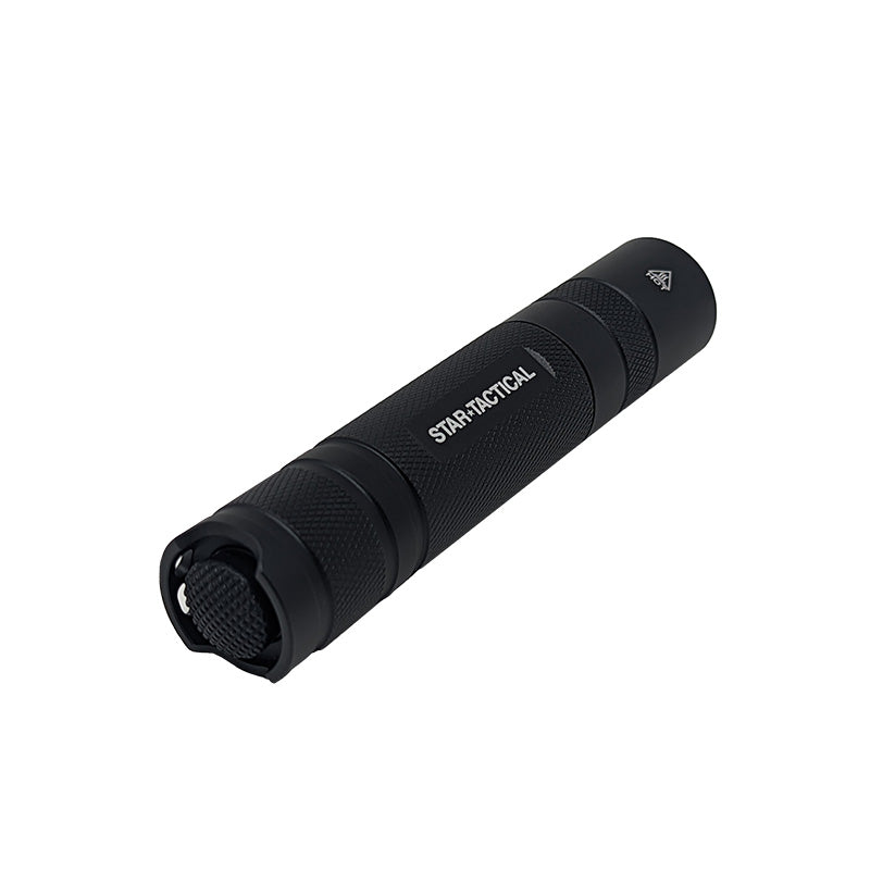 Star Lite 500 lumens compact black aluminum handheld tactical flashlight with tailcap button - Star Tactical