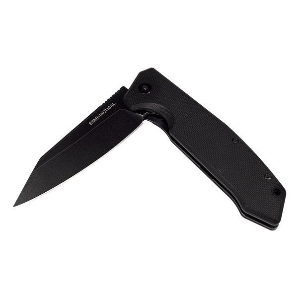 Star Tactical Pallas D2 steel blade folding knife half folded